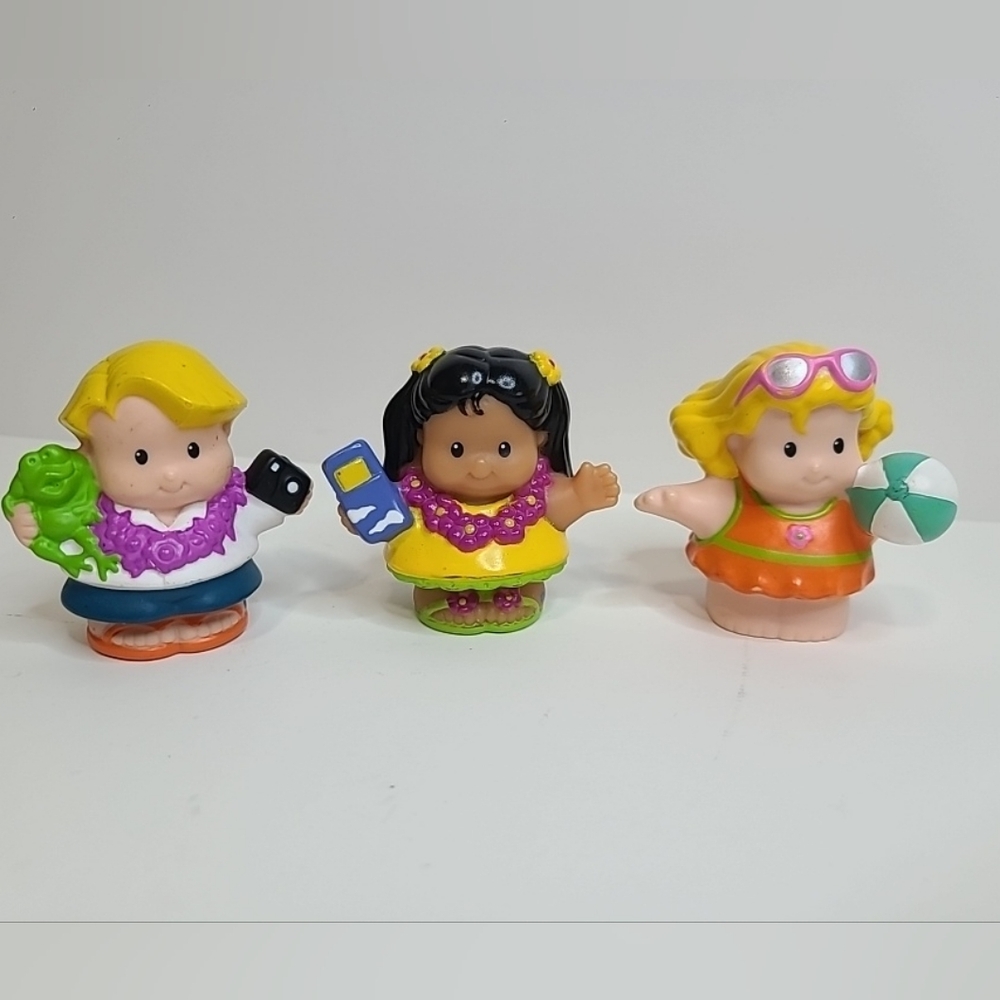 Fisher Price Little People Holiday Tourists Beach Cruise Ship Lot of 3